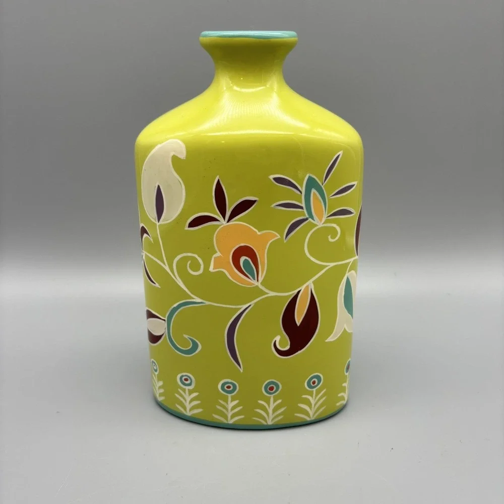 Jill Rosenwald‎ Toyo Next Green Turquoise Swirl Vase